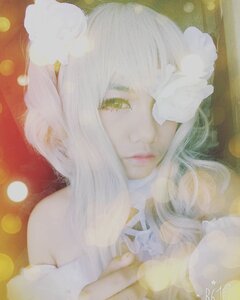 Rating: Safe Score: 0 Tags: 1girl animal_ears artist_name bangs bare_shoulders closed_mouth face kirakishou lips looking_at_viewer portrait signature solo traditional_media white_hair User: admin