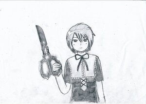 Rating: Safe Score: 0 Tags: 1girl greyscale gun handgun holding holding_gun holding_weapon image monochrome revolver short_hair solo souseiseki weapon User: admin