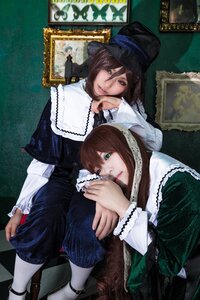 Rating: Safe Score: 0 Tags: 2girls brown_hair dress green_eyes hat heterochromia long_sleeves multiple_cosplay multiple_girls red_eyes shoes siblings sisters sitting souseiseki suiseiseki tagme top_hat twins white_legwear User: admin