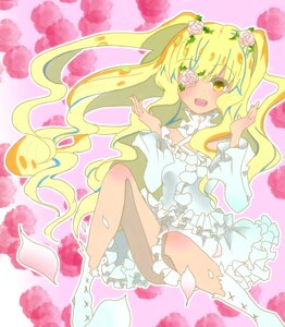 Rating: Safe Score: 0 Tags: 1girl blonde_hair dress eyepatch flower frills hair_flower image kirakishou long_hair open_mouth petals pink_flower pink_rose rose solo thorns very_long_hair vines yellow_eyes User: admin