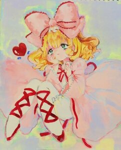 Rating: Safe Score: 0 Tags: 1girl blonde_hair bow colored_pencil_(medium) dress frills heart hinaichigo image looking_at_viewer medicine_melancholy puffy_sleeves red_ribbon ribbon short_hair solo traditional_media watercolor_(medium) User: admin