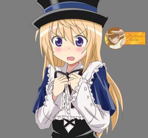 Rating: Safe Score: 0 Tags: 1girl blonde_hair blush costume_switch dress hat image long_hair long_sleeves open_mouth purple_eyes solo tears User: admin