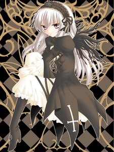Rating: Safe Score: 0 Tags: 1girl argyle argyle_background argyle_legwear board_game boots chair checkerboard_cookie checkered checkered_background checkered_floor checkered_kimono checkered_skirt chess_piece diamond_(shape) dress flag floor hairband high_heels image isa_(ni-iro) lolita_hairband long_hair on_floor perspective pink_eyes reflection rose rozen_maiden silver_hair sitting solo suigintou tile_floor tile_wall tiles vanishing_point white_hair wings User: admin