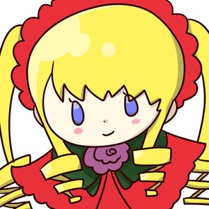 Rating: Safe Score: 0 Tags: 1girl bangs blonde_hair blue_eyes blush bow character_name chibi dress image long_hair long_sleeves looking_at_viewer red_dress shinku smile solo User: admin