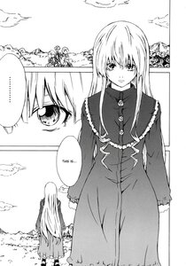 Rating: Safe Score: 0 Tags: ... 1girl comic doujinshi doujinshi_#11 dress greyscale image long_hair monochrome multiple multiple_girls spoken_ellipsis tree User: admin