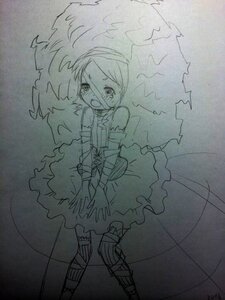 Rating: Safe Score: 0 Tags: 1girl blush dress frills image kanaria monochrome open_mouth smile solo traditional_media veil User: admin