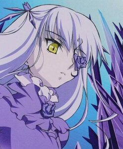 Rating: Safe Score: 0 Tags: 1girl bangs barasuishou blue_flower closed_mouth floating_hair flower frills hair_ribbon image long_hair ribbon rose solo traditional_media yellow_eyes User: admin