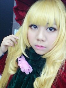 Rating: Safe Score: 0 Tags: 1girl bangs blonde_hair blue_eyes closed_mouth eyelashes flower lips long_hair looking_at_viewer nose realistic shinku solo upper_body User: admin