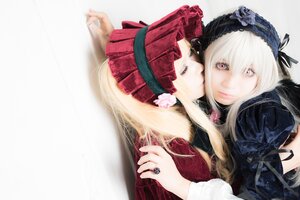 Rating: Safe Score: 0 Tags: 2girls blonde_hair hairband jewelry lips long_hair multiple_cosplay multiple_girls ring rose suigintou tagme User: admin