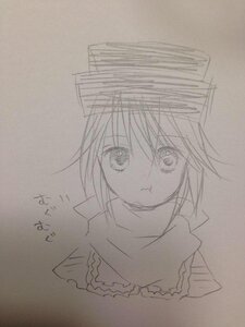 Rating: Safe Score: 0 Tags: 1girl :t eyebrows_visible_through_hair image looking_at_viewer monochrome photo sketch solo souseiseki traditional_media User: admin