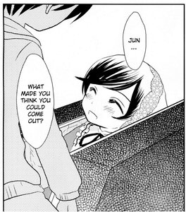 Rating: Safe Score: 0 Tags: 1boy 1girl ^_^ blush closed_eyes comic english_text greyscale image monochrome open_mouth polka_dot smile solo speech_bubble suiseiseki User: admin