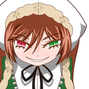 Rating: Safe Score: 0 Tags: 1girl auto_tagged blush braid brown_hair dress eyebrows_visible_through_hair green_eyes grin image looking_at_viewer neck_ribbon ribbon smile solo suiseiseki User: admin