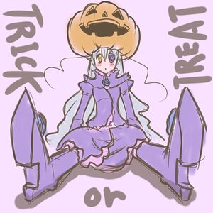 Rating: Safe Score: 0 Tags: 1girl barasuishou blush dress halloween halloween_costume happy_halloween hat heterochromia image jack-o'-lantern long_sleeves pumpkin purple_dress short_hair sitting solo trick_or_treat User: admin