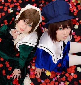 Rating: Safe Score: 0 Tags: 2girls blue_eyes brown_hair camellia crossdressing dress flower hat heterochromia lips multiple_boys multiple_cosplay multiple_girls petals red_eyes red_flower red_rose rose rose_petals short_hair siblings sisters souseiseki suiseiseki tagme thorns twins User: admin