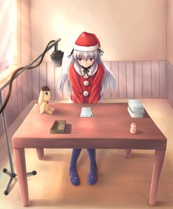 Rating: Safe Score: 0 Tags: 1girl blush christmas cup hat image kunkun long_hair microphone microphone_stand photoshop_(medium) rozen_maiden santa_costume santa_hat silver_hair solo stuffed_animal stuffed_dog suigintou table yuki_usagi_(mofurafu) User: admin