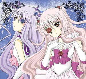 Rating: Safe Score: 0 Tags: 2girls barasuishou blue_flower blue_rose bow choker crossover cure_moonlight dual_persona elbow_gloves eyepatch flower gloves hair_flower hair_ornament image kirakishou long_hair magical_girl multiple_girls pair pink_hair rose sailor_collar sailor_senshi_uniform skirt tsukikage_yuri waist_bow white_gloves User: admin