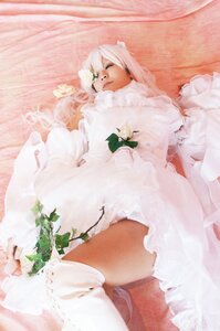 Rating: Safe Score: 0 Tags: 1girl boots closed_eyes dress flower frills kirakishou long_hair pink_hair ribbon sitting solo white_dress white_footwear white_hair User: admin