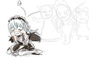Rating: Safe Score: 0 Tags: clenched_teeth crying dress hairband image long_hair multiple_girls solo suigintou tears User: admin