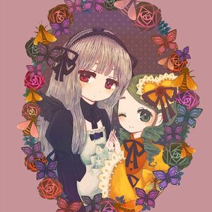 Rating: Safe Score: 0 Tags: 2girls animal blue_butterfly bonnet bug butterfly butterfly_hair_ornament butterfly_net butterfly_print butterfly_wings dragonfly dress flower green_hair hair_ornament hand_net hat image insect kanaria long_hair multiple_girls one_eye_closed pair red_eyes rose smile spider squiggle suigintou wings yellow_flower User: admin