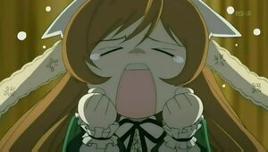 Rating: Safe Score: 0 Tags: 1girl brown_hair closed_eyes dress hands_up image long_hair open_mouth solo suiseiseki tears User: admin