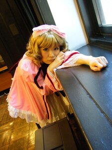 Rating: Safe Score: 0 Tags: 1girl blonde_hair dress frills hinaichigo indoors looking_at_viewer short_hair solo window User: admin