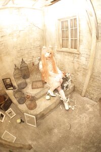 Rating: Safe Score: 0 Tags: 1girl barefoot book dress indoors kirakishou long_hair sepia sitting solo sunlight wooden_floor User: admin