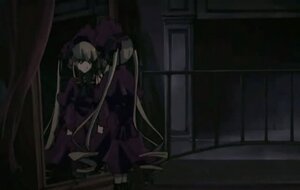 Rating: Safe Score: 0 Tags: 2girls dress image indoors long_hair long_sleeves multiple_girls shinku sitting solo standing very_long_hair User: admin