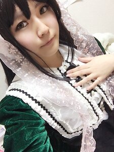 Rating: Safe Score: 0 Tags: 1girl bangs breasts brown_eyes brown_hair closed_mouth dress lace lips looking_at_viewer see-through solo suiseiseki upper_body veil User: admin
