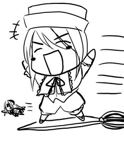 Rating: Safe Score: 0 Tags: 2girls :d >_< chibi closed_eyes greyscale hat image long_hair monochrome multiple_girls open_mouth smile solo souseiseki tears User: admin