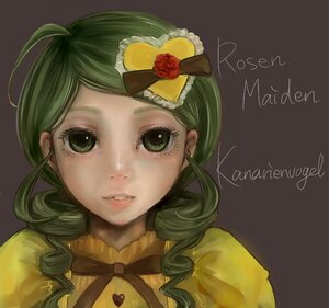 Rating: Safe Score: 0 Tags: 1girl auto_tagged brown_background chocolate drill_hair flower green_eyes green_hair heart image kanaria lips looking_at_viewer puffy_sleeves ribbon rose simple_background solo valentine User: admin
