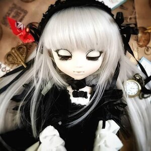 Rating: Safe Score: 0 Tags: 1girl bow doll dress gothic_lolita lolita_fashion long_hair solo suigintou upper_body white_hair User: admin