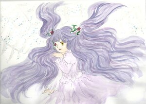 Rating: Safe Score: 0 Tags: 1girl auto_tagged dress floating_hair hair_ornament image kirakishou long_hair long_sleeves looking_at_viewer solo very_long_hair watercolor_(medium) yellow_eyes User: admin