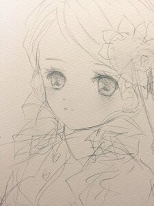 Rating: Safe Score: 0 Tags: 1girl collared_shirt flower hair_flower hair_ornament image kanaria looking_at_viewer monochrome solo traditional_media User: admin