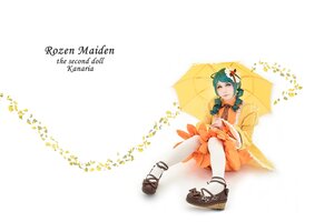 Rating: Safe Score: 0 Tags: 1girl dress english_text green_eyes hair_ornament hatsune_miku kanaria sandals sitting solo striped User: admin