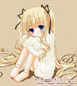 Rating: Safe Score: 0 Tags: 1girl bandages blonde_hair blue_eyes blush hair_ribbon hinaichigo image long_hair long_sleeves ribbon sitting solo very_long_hair User: admin