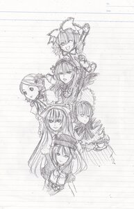 Rating: Safe Score: 0 Tags: 6+girls akemi_homura akuma_homura bare_shoulders blush bow choker dress drill_hair elbow_gloves gloves greyscale hair_bow hair_ornament hairband image long_hair looking_at_viewer magical_girl monochrome multiple multiple_girls one_eye_closed open_mouth ribbon short_hair short_twintails smile tagme traditional_media twintails User: admin