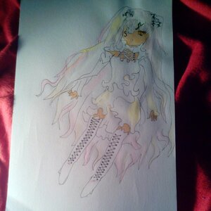 Rating: Safe Score: 0 Tags: 1girl boots cross-laced_footwear curtains dress expressionless full_body image kirakishou knee_boots long_hair no_nose photo solo standing traditional_media very_long_hair white_hair User: admin