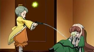 Rating: Safe Score: 0 Tags: 2girls apron brown_hair dress green_dress image kanaria long_hair long_sleeves multiple_girls pair parody suiseiseki User: admin
