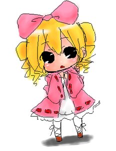 Rating: Safe Score: 0 Tags: 1girl :o blonde_hair blush bow chibi dress full_body hina_ichigo hinaichigo image long_sleeves looking_at_viewer pink_bow pink_dress red_bow ribbon_trim simple_background solo standing white_background white_bloomers white_legwear User: admin