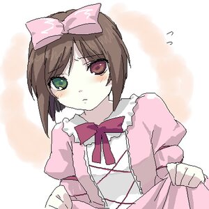 Rating: Safe Score: 0 Tags: 1girl auto_tagged blush bow brown_hair dress green_eyes hair_bow image long_sleeves looking_at_viewer oekaki pink_bow pink_dress puffy_short_sleeves puffy_sleeves short_hair solo souseiseki upper_body User: admin