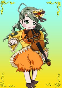 Rating: Safe Score: 0 Tags: 1girl ahoge blush drill_hair eighth_note flower green_eyes green_hair guitar hair_ornament image instrument kanaria long_hair music musical_note open_mouth playing_instrument solo twin_drills User: admin