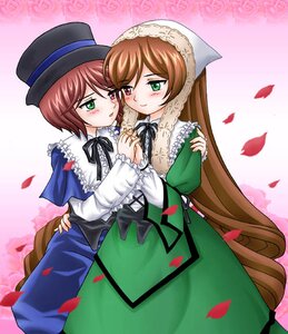 Rating: Safe Score: 0 Tags: 2girls blush brown_hair dress flower frills green_dress green_eyes hat heterochromia holding_hands image incest long_hair long_sleeves multiple_girls pair petals red_eyes rose rose_petals short_hair siblings sisters souseiseki suiseiseki twins very_long_hair User: admin
