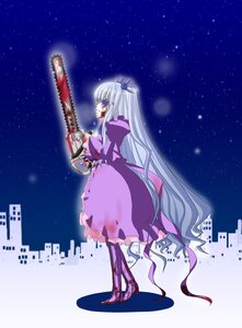 Rating: Safe Score: 0 Tags: 1girl barasuishou blood dress image long_hair sky solo star_(sky) starry_sky striped very_long_hair User: admin
