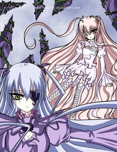 Rating: Safe Score: 0 Tags: 2girls barasuishou dress eyepatch flower frills image kirakishou long_hair multiple_girls pair pink_hair plant purple_flower rose thorns very_long_hair vines yellow_eyes User: admin