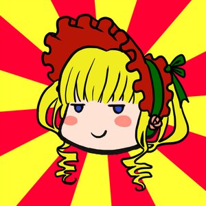 Rating: Safe Score: 0 Tags: 1girl bangs blonde_hair blue_eyes blush_stickers bonnet bow checkered checkered_background chibi flower image long_hair looking_at_viewer red_border shinku smile solo sunburst User: admin