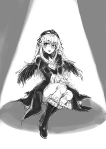 Rating: Safe Score: 0 Tags: 1girl boots dress eyebrows_visible_through_hair full_body greyscale hairband high_heel_boots image knee_boots lolita_hairband long_hair long_sleeves looking_at_viewer monochrome open_mouth osakana_(denpa_yun'yun) rozen_maiden sitting solo spotlight suigintou wings yokozuwari User: admin