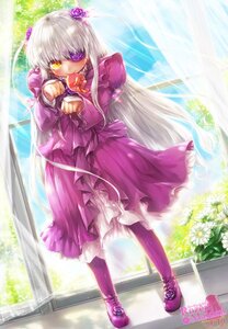 Rating: Safe Score: 0 Tags: 1girl barasuishou boots bow box brown_eyes clenched_hands closed_mouth commentary_request copyright_name crystal curtains day dress dutch_angle eyebrows_visible_through_hair eyepatch flower gift heart-shaped_box image juliet_sleeves lolita_fashion long_hair long_sleeves looking_at_viewer misaki_(kyal_001) mouth_hold paw_pose photoshop_(medium) plant potted_plant puffy_sleeves purple_dress purple_flower purple_footwear purple_rose railing red_bow red_ribbon ribbon rose rozen_maiden silver_hair smile solo sparkle standing sunlight tree two_side_up very_long_hair yellow_eyes User: admin