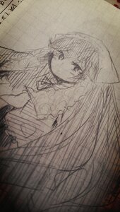 Rating: Safe Score: 0 Tags: 1girl image long_hair looking_at_viewer monochrome sketch solo suiseiseki traditional_media User: admin