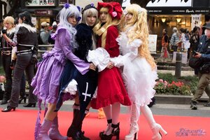 Rating: Safe Score: 0 Tags: 6+girls black_hair blonde_hair boots coat dress flower gloves hair_ornament high_heel_boots high_heels long_hair multiple_boys multiple_cosplay multiple_girls tagme User: admin