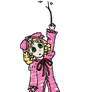 Rating: Safe Score: 0 Tags: 1girl arm_up blonde_hair bow dress green_eyes hina_ichigo hinaichigo image long_sleeves pink_bow pink_dress ribbon short_hair simple_background solo white_background User: admin